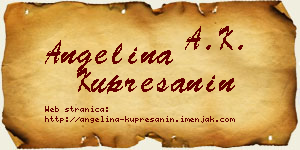 Angelina Kuprešanin vizit kartica